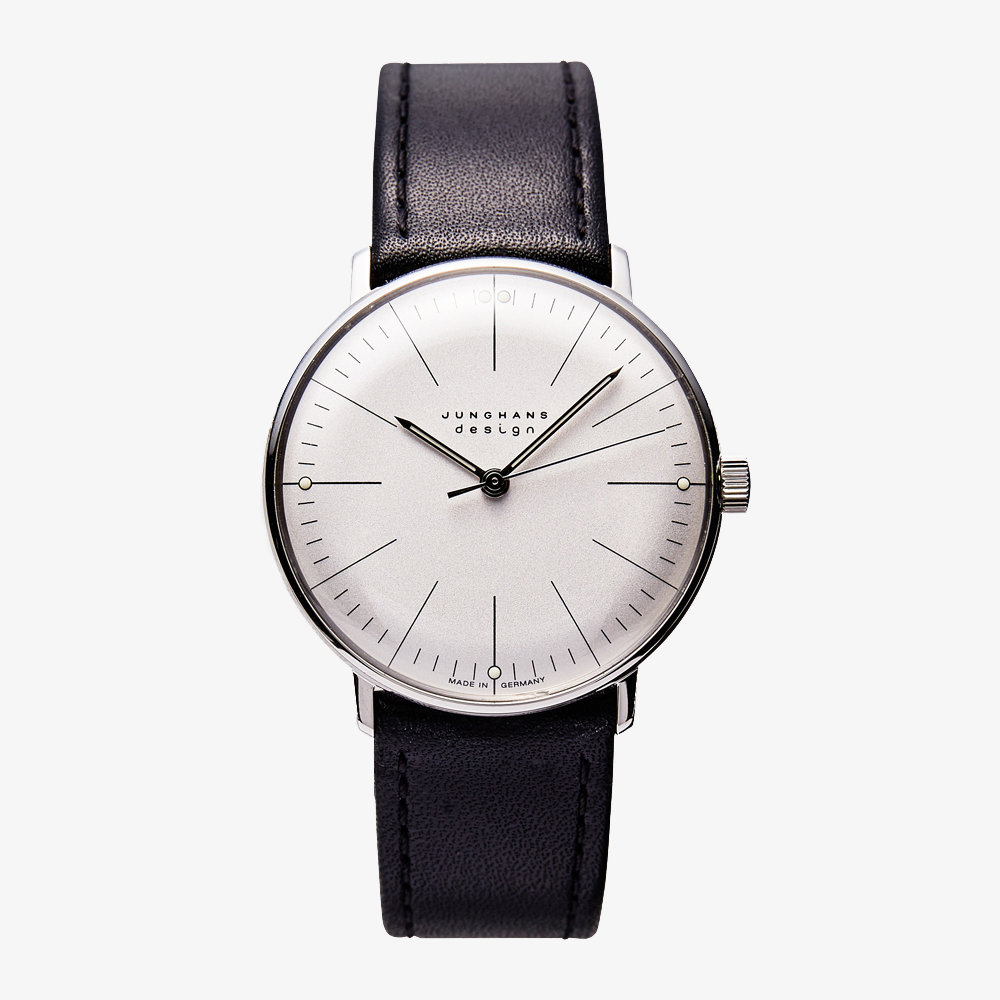 max bill Handaufzug｜Bar index｜White-Black｜JUNGHANS