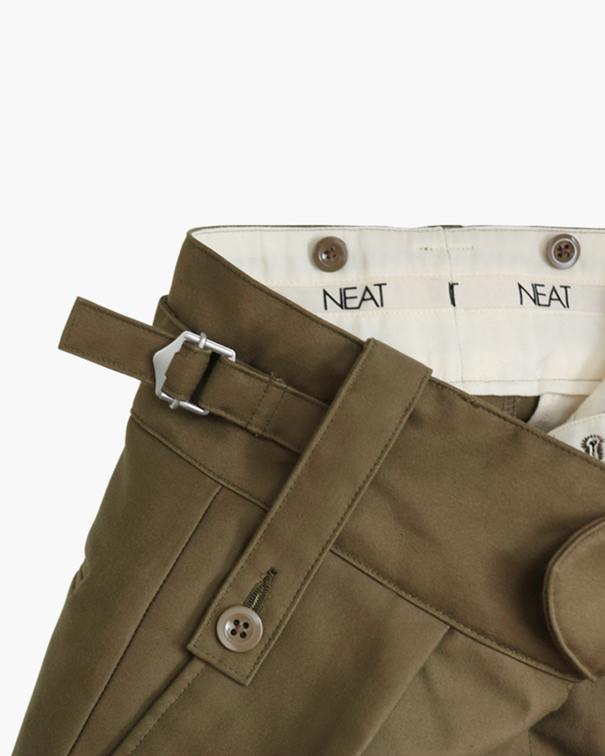 Moleskin｜BELTLESS - KHAKI｜NEAT