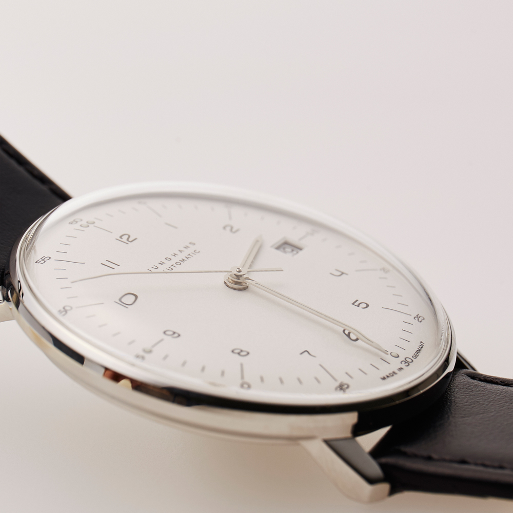 max bill Automatic｜Arabic numerals index｜Date｜White-Black｜JUNGHANS