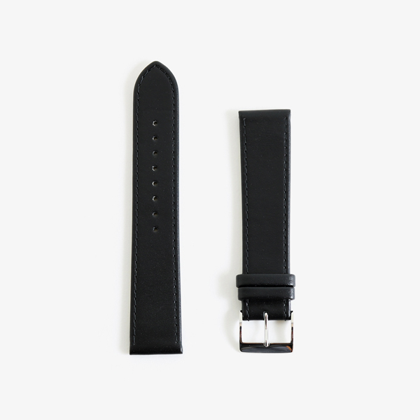 max bill Leather band 20mm – Black｜JUNGHANS