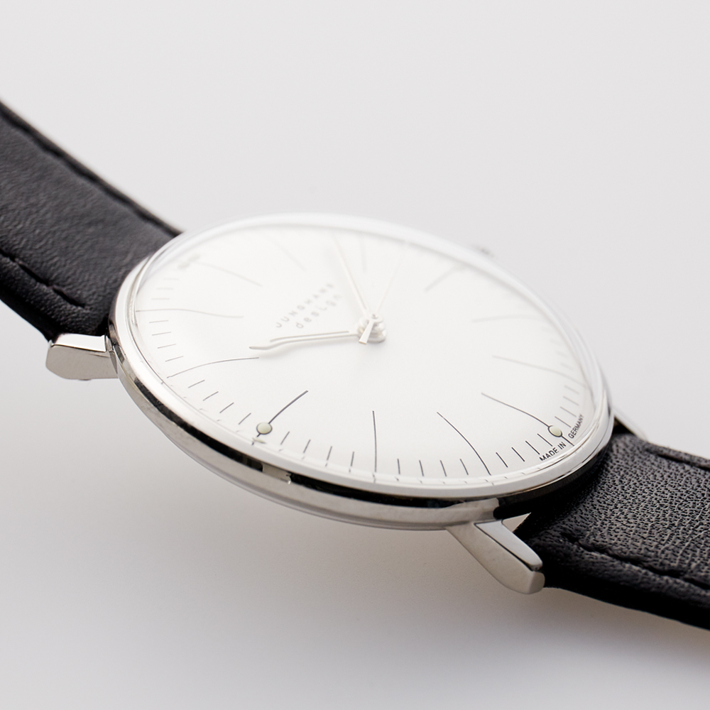 max bill Handaufzug｜Bar index｜White-Black｜JUNGHANS