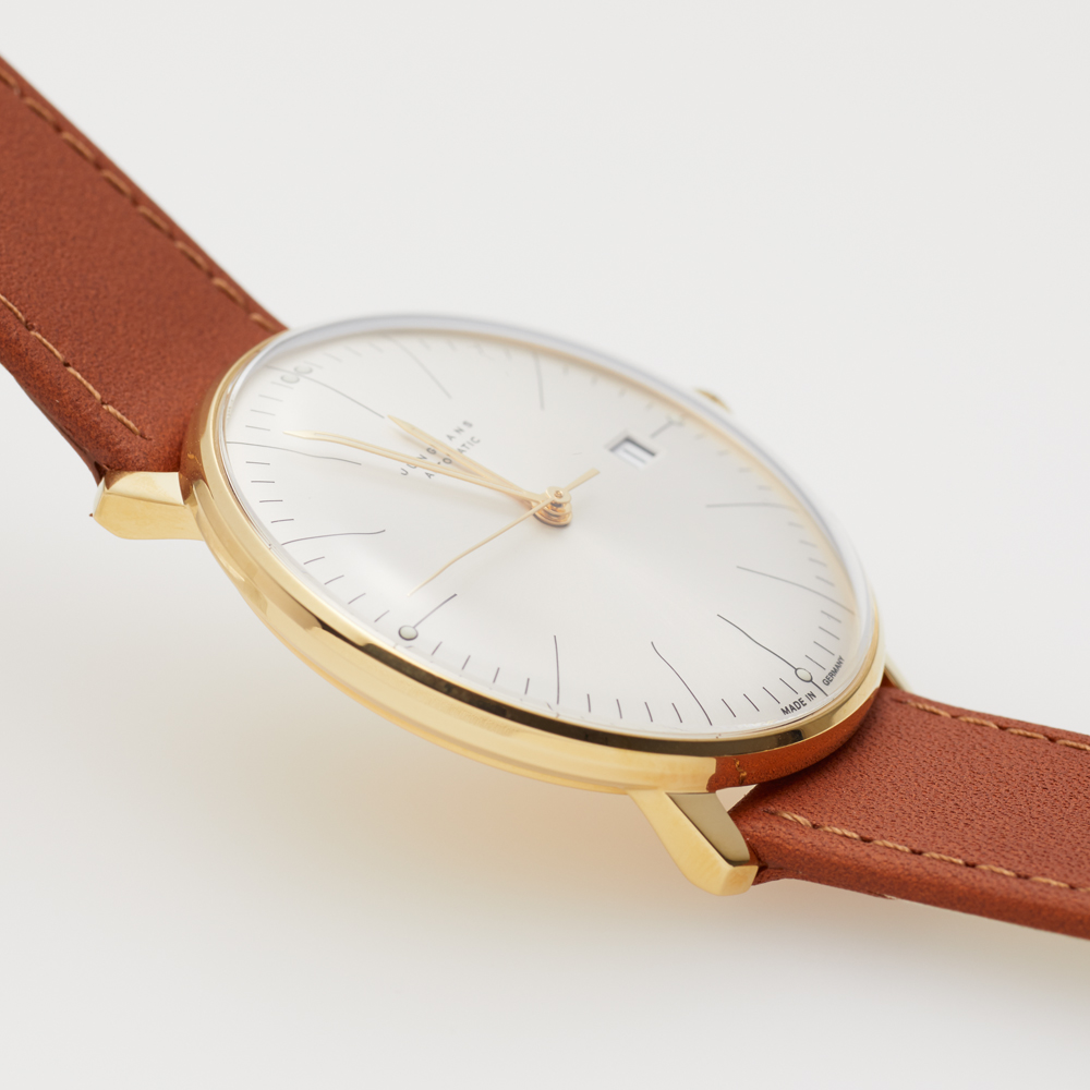 max bill Automatic｜Bar index｜Date｜White-Gold-Light Brown｜JUNGHANS