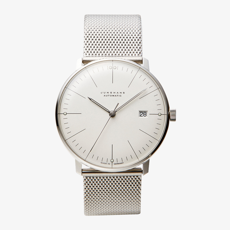 max bill Automatic｜Bar index｜Date｜White-Silver｜JUNGHANS