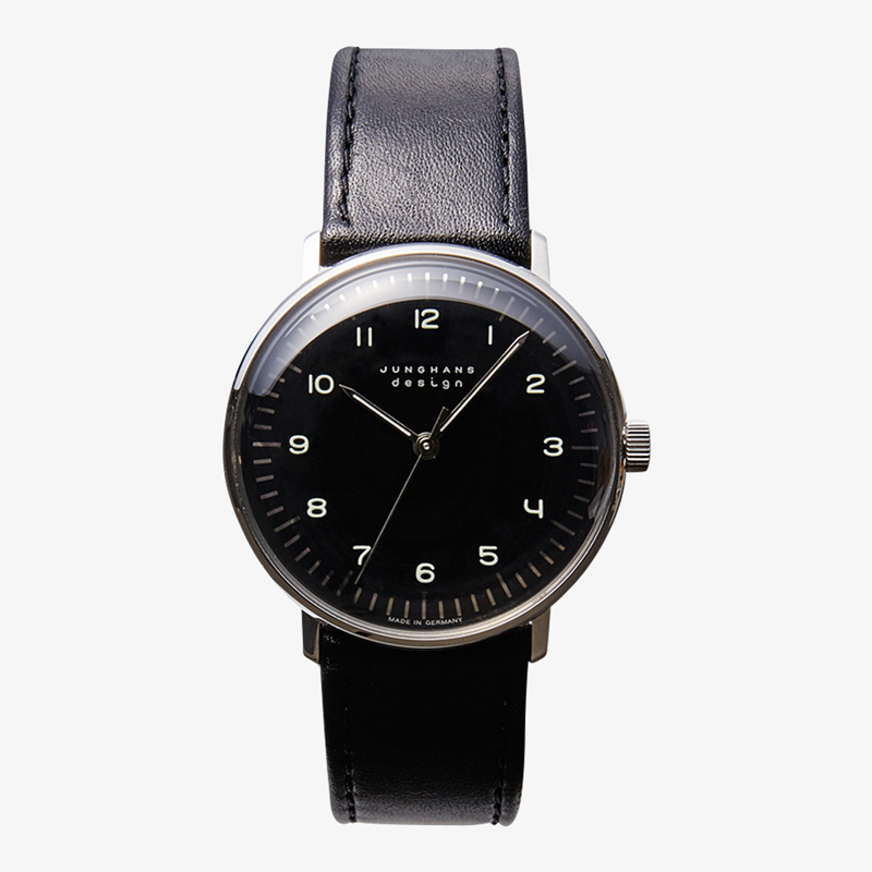 max bill Handaufzug｜Arabic numerals index｜Black-Black｜JUNGHANS