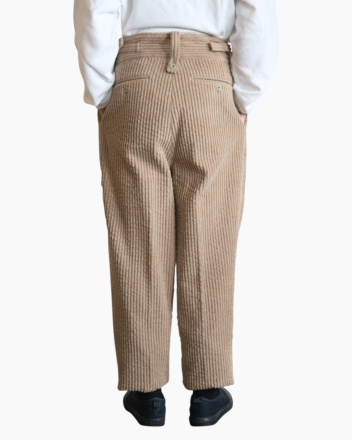 Salt Shrinkage Treatment 3W Corduroy｜BELTLESS - BEIGE｜NEAT