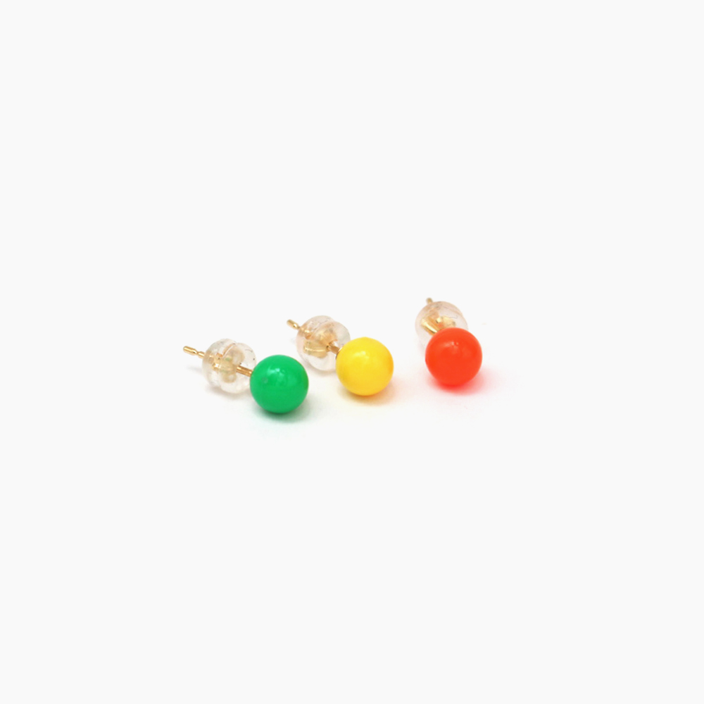 deneb-Ball Bullet pierced earring - Yellow｜tmh.