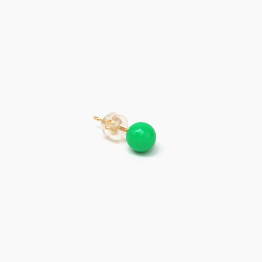 deneb-Ball Bullet pierced earring - Green｜tmh.