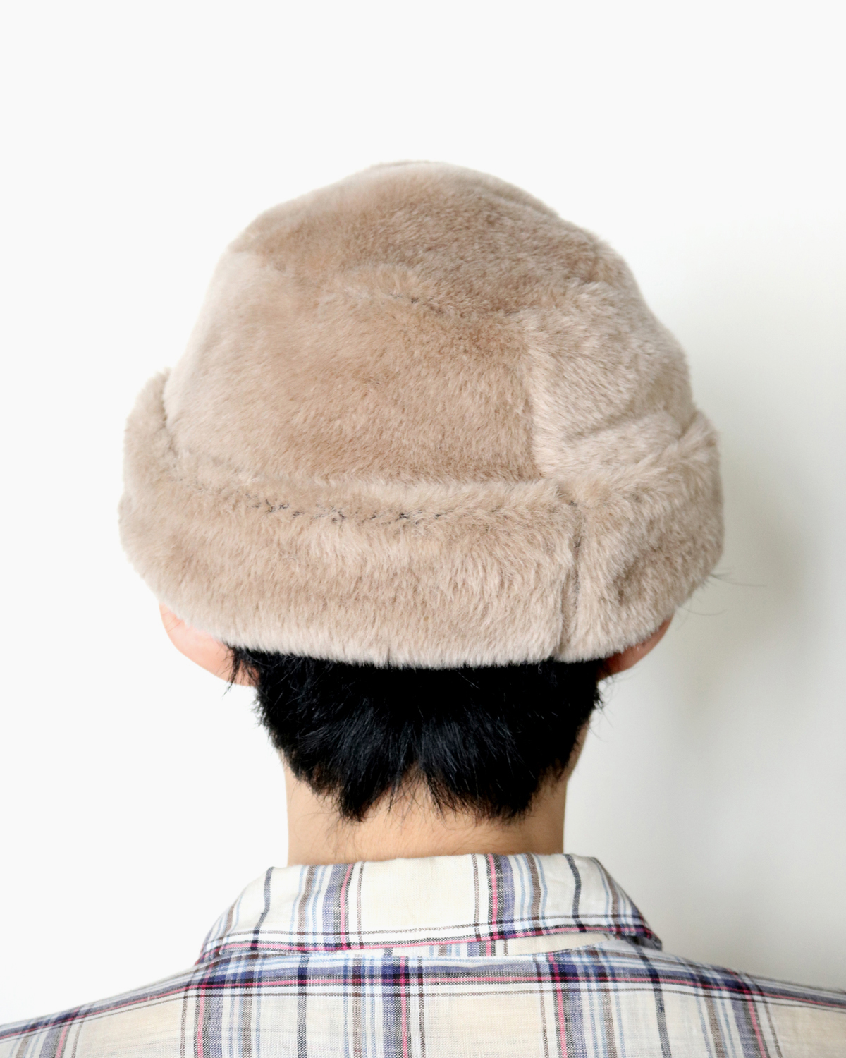 FUR CAP / LIGHT BEIGE｜COMESANDGOES