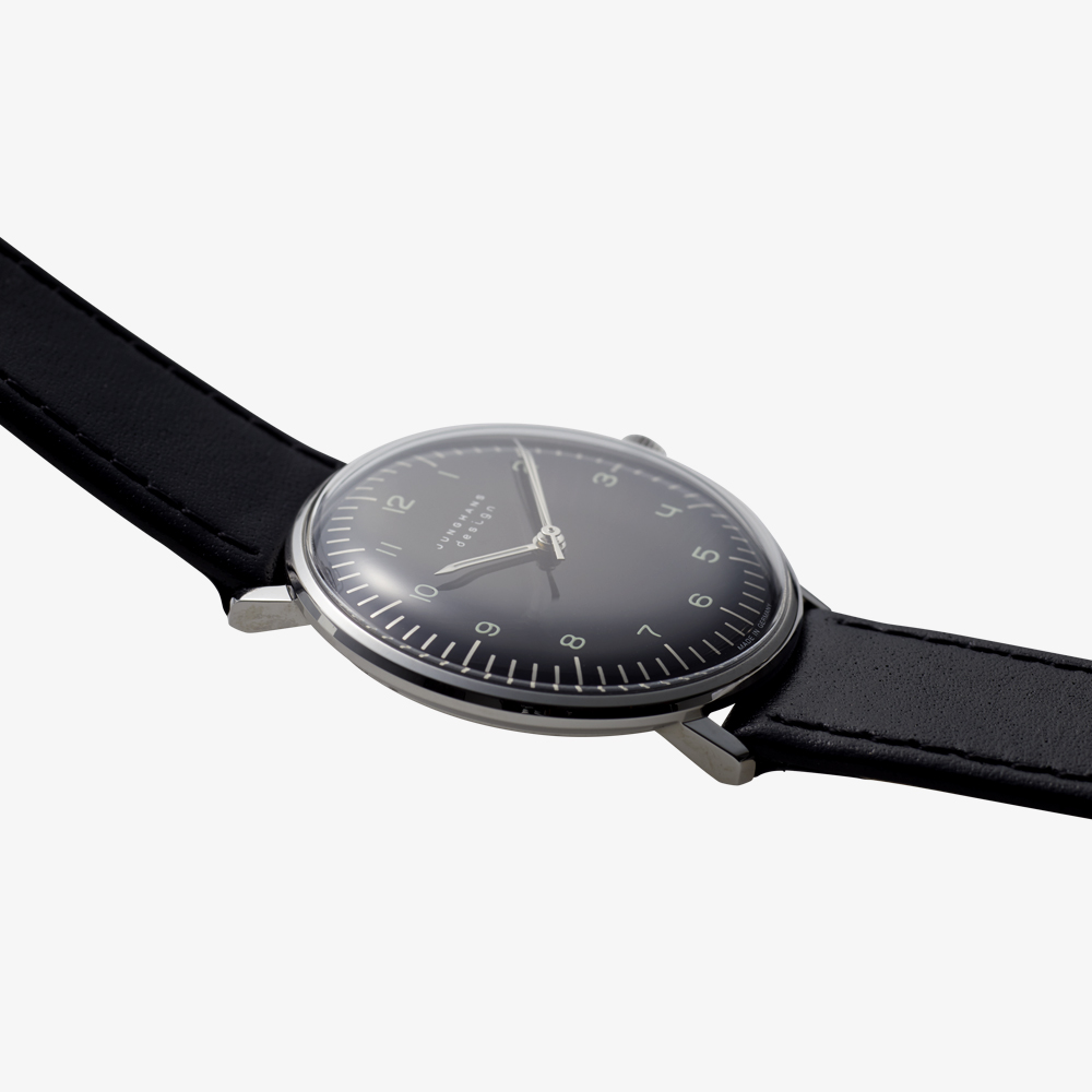 max bill Handaufzug｜Arabic numerals index｜Black-Black｜JUNGHANS