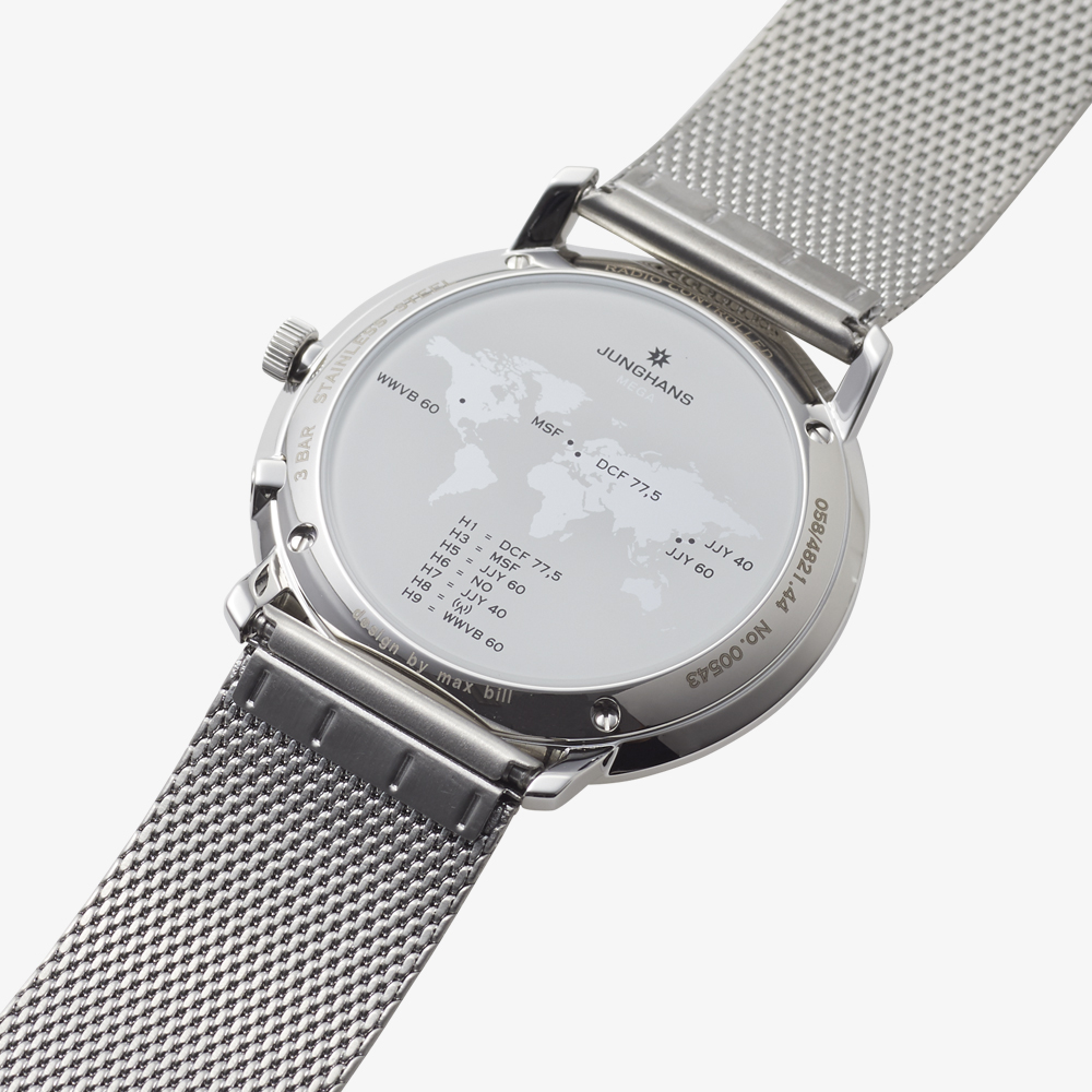 max bill Mega｜Date｜White - Silver｜JUNGHANS