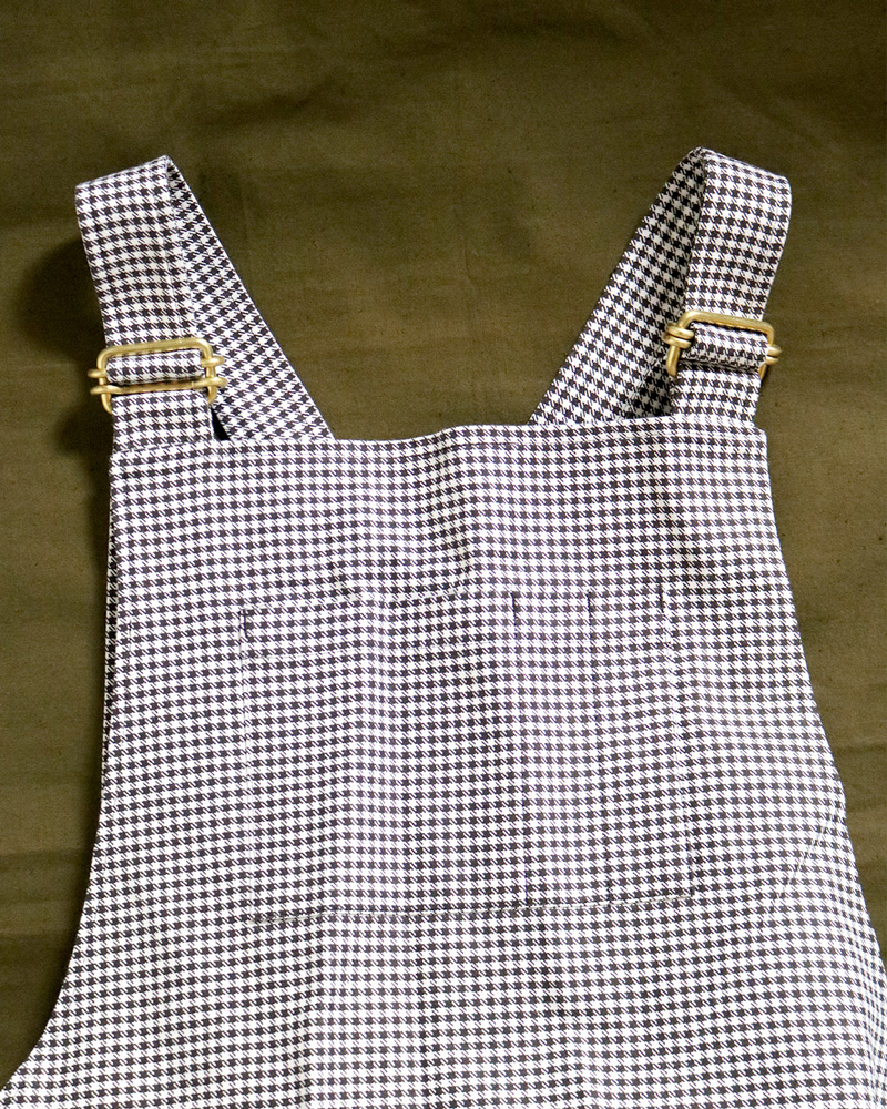 80's VINTAGE GINGHAM｜OVERALLL - BROWN×WHITE｜NEAT