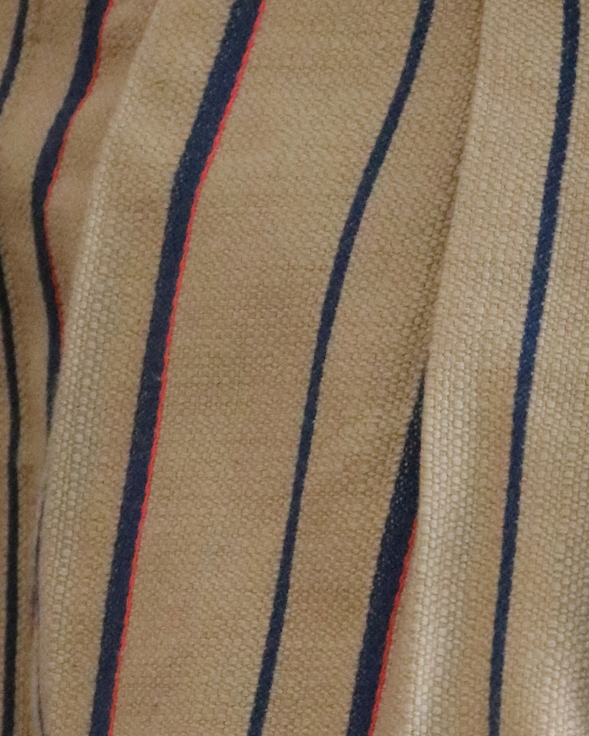 Cotton Linen Alternate Stripe｜BELTLESS - Beige｜NEAT