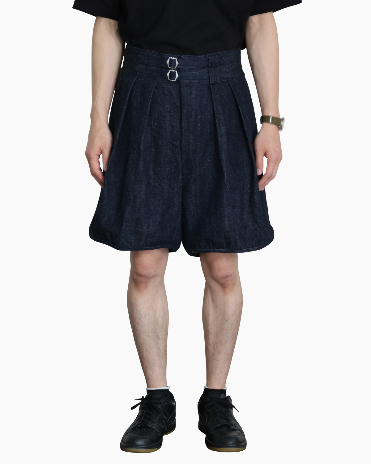 DENIM｜GURKHA SHORTS - NAVY｜NEAT