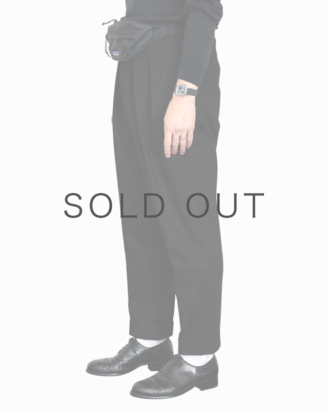 Cotton Kersey｜Black – Tapered｜NEAT