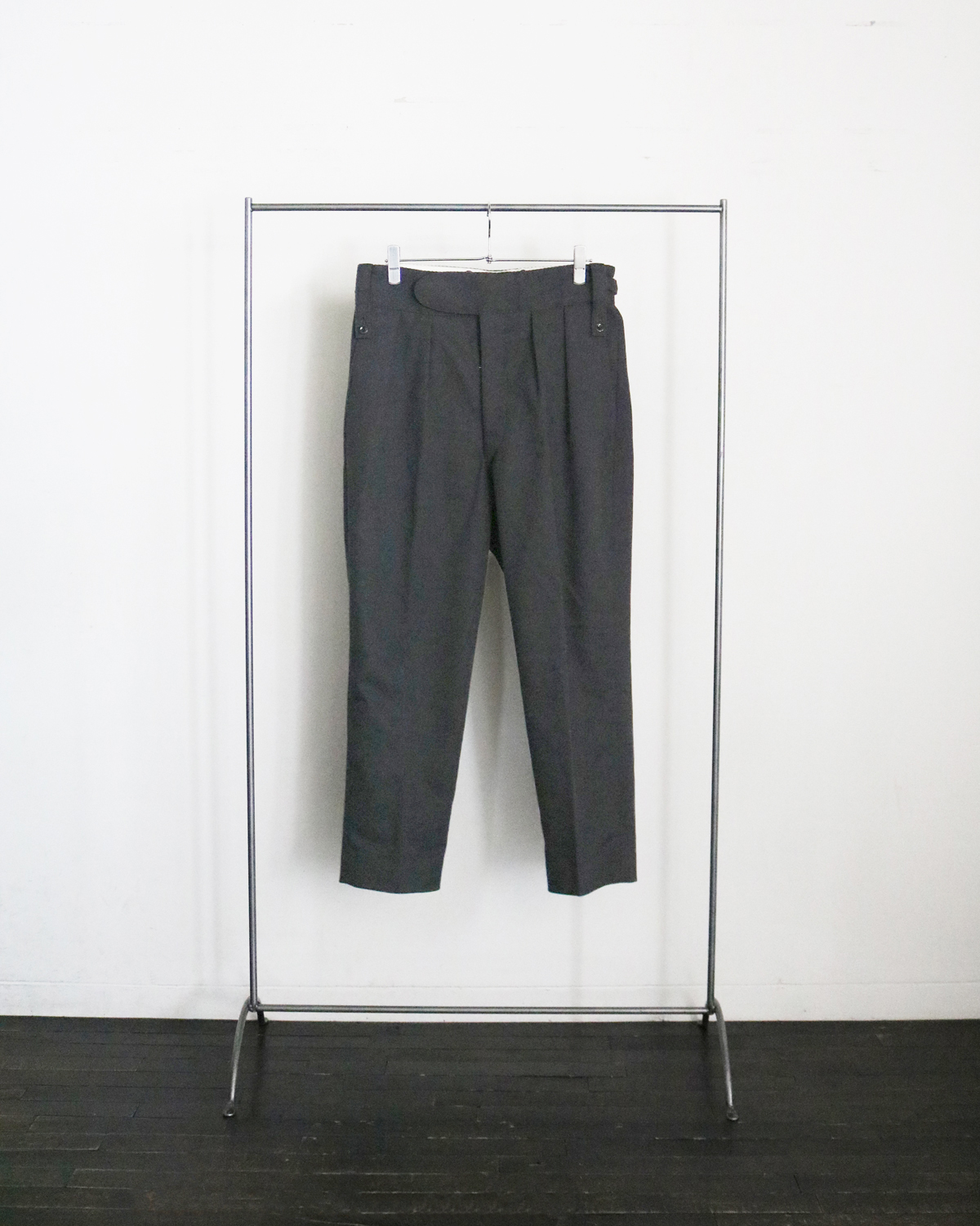 NEAT Cotton Kersey BELTLESS - Greyチノパン - チノパン