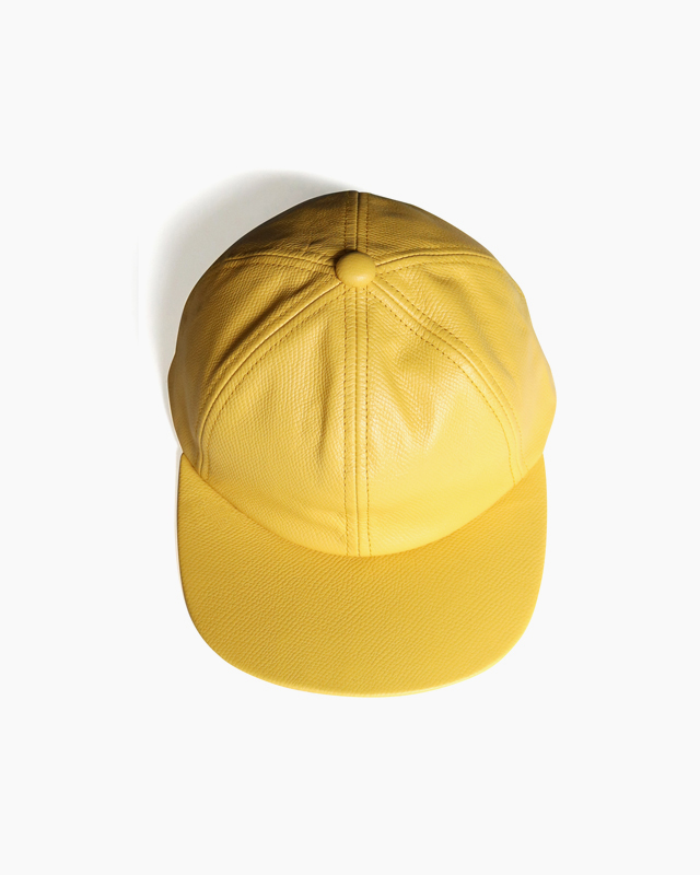 COW LEATHER CAP – Yellow｜COMESANDGOES