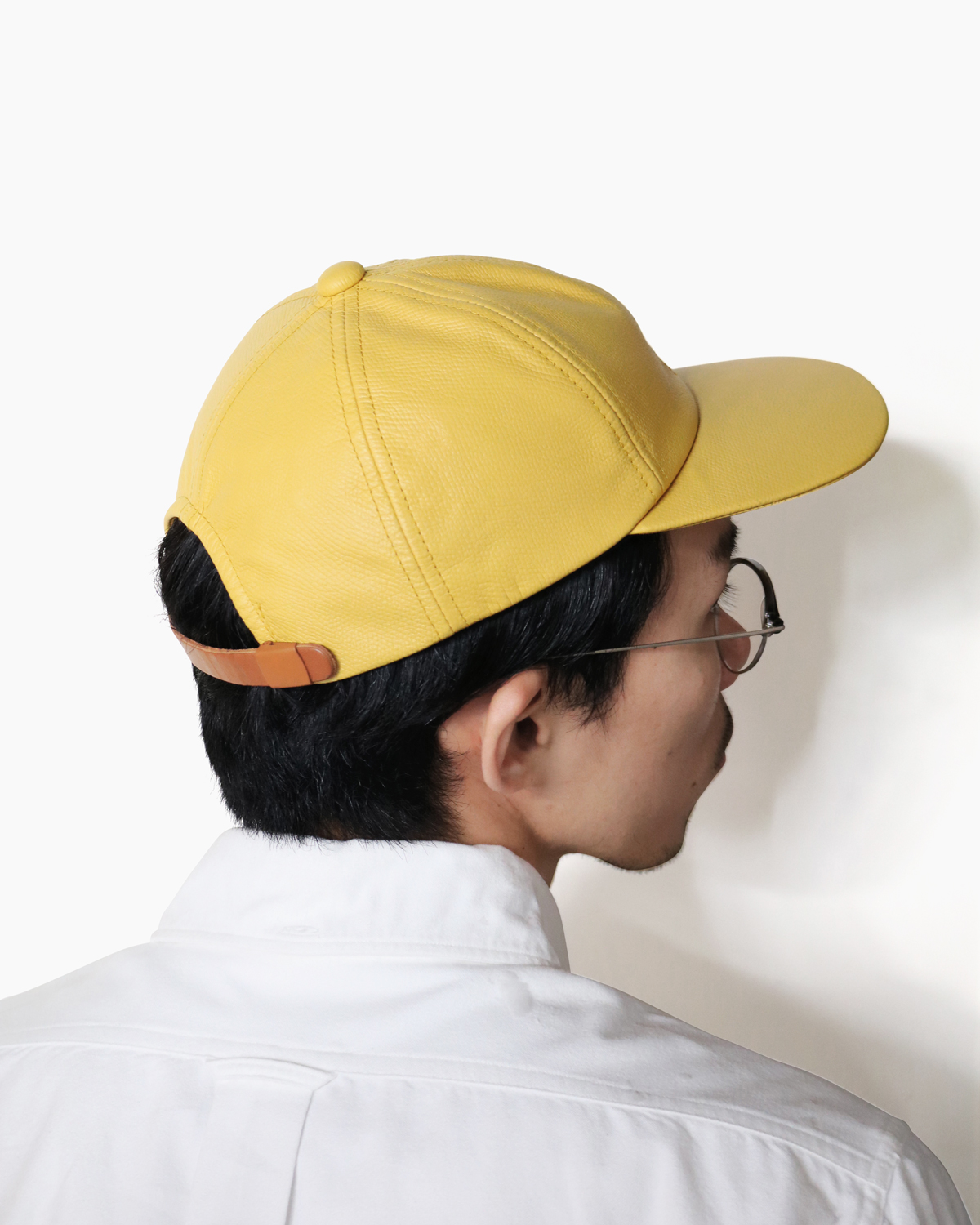 COW LEATHER CAP - Yellow｜COMESANDGOES
