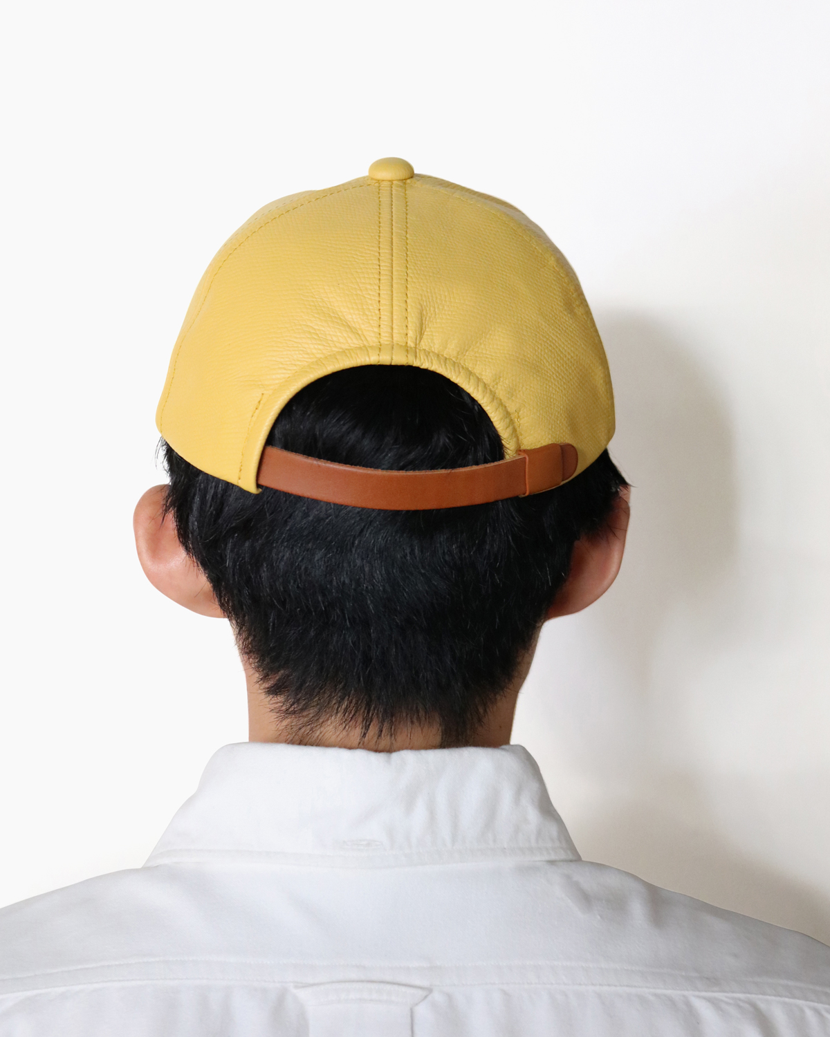 COW LEATHER CAP - Yellow｜COMESANDGOES