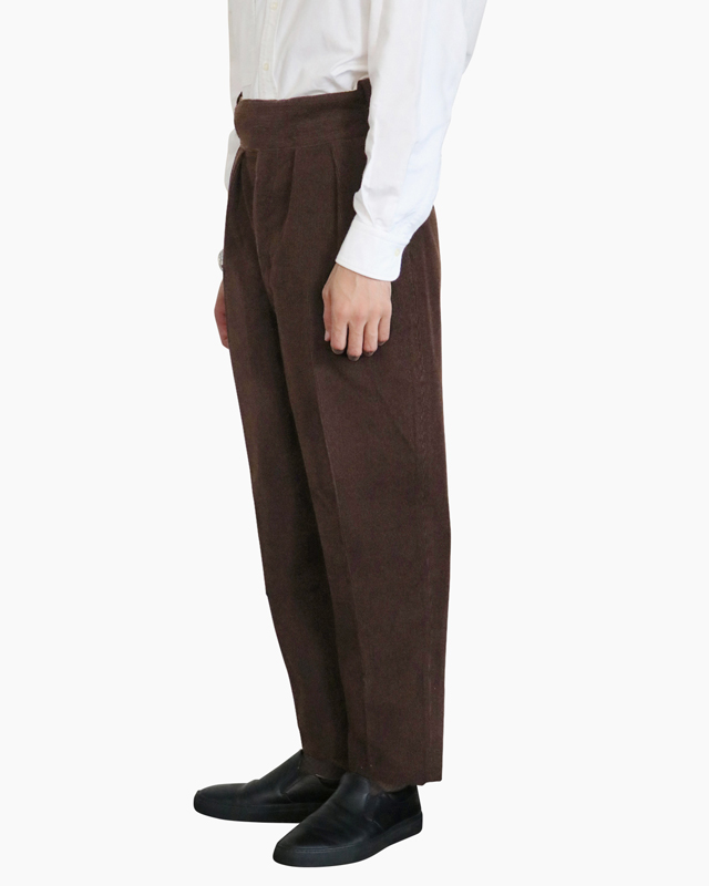 Wool Cotton Corduroy｜BELTLESS – Brown｜NEAT