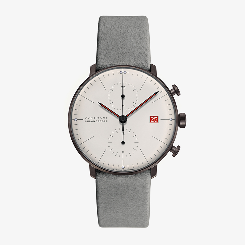 max bill Chronoscope｜Ltd1000｜White-Charcoal-Grey｜JUNGHANS