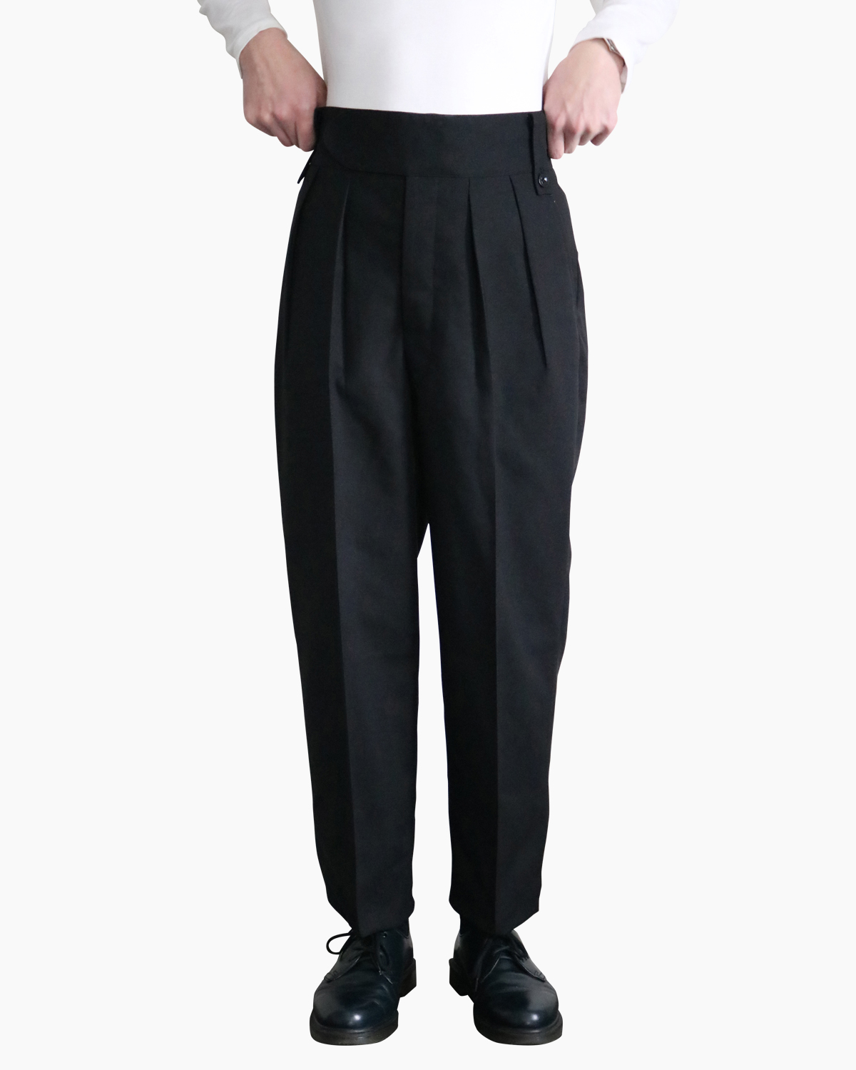 HOPSACK｜BELTLESS - Black｜NEAT