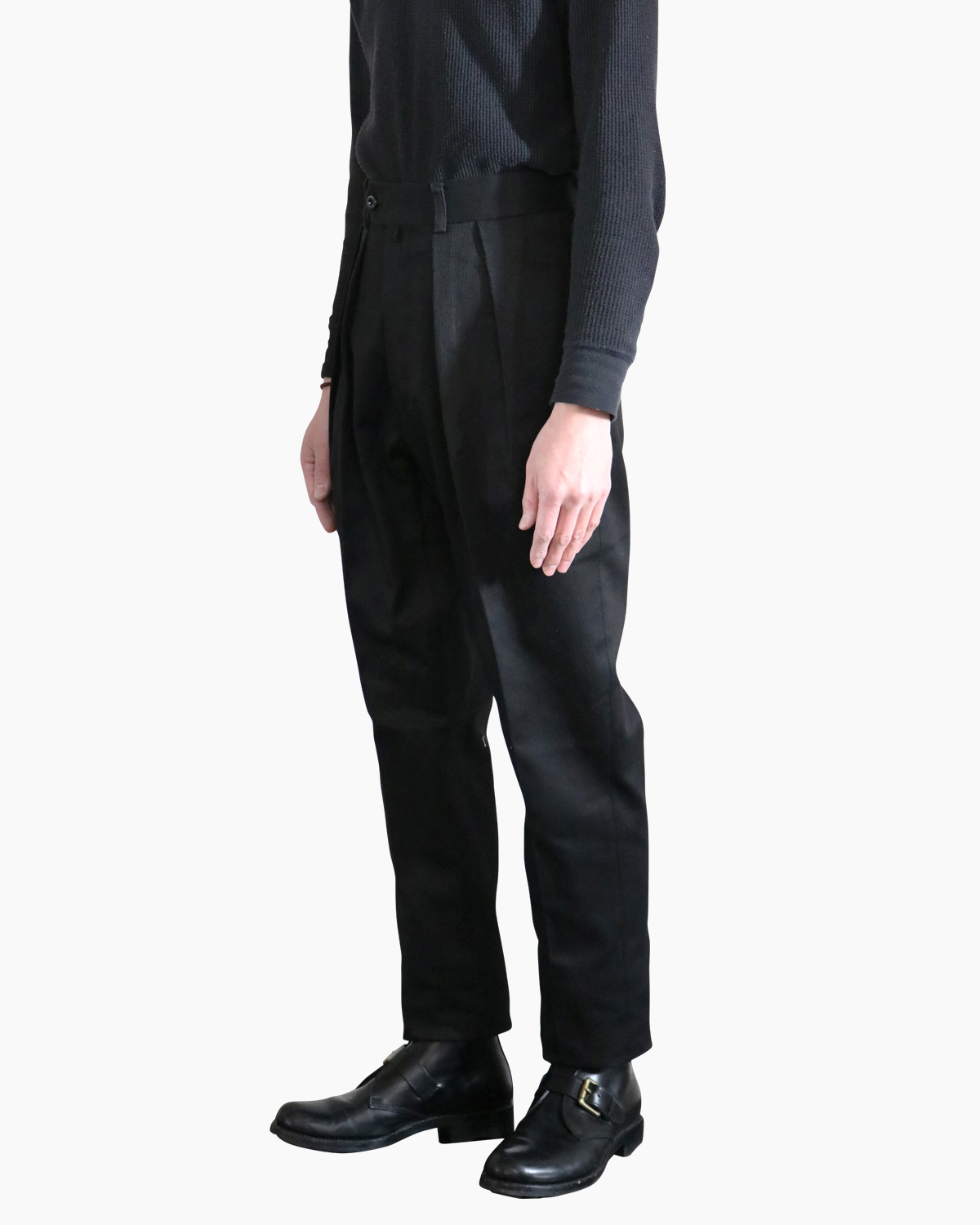 股下74NEAT  COTTON PIQUE｜TAPERED - Black