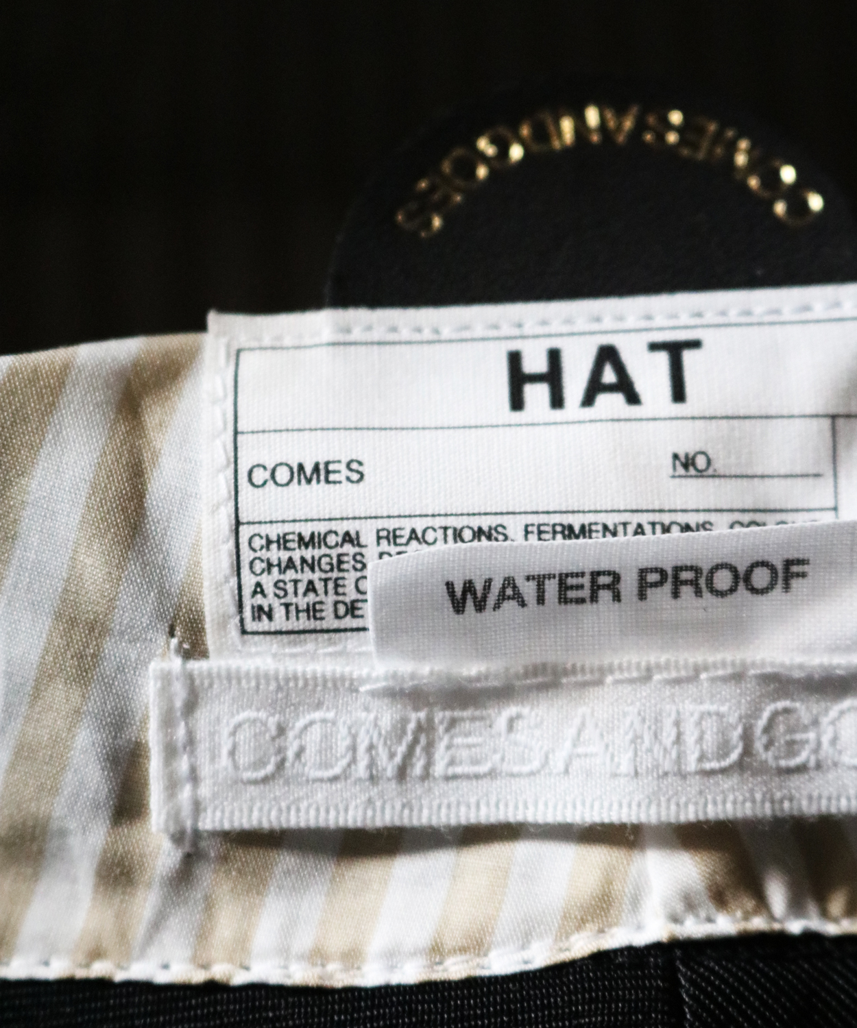 WATER PROOF NYLON BUCKET HAT - Black｜COMESANDGOES