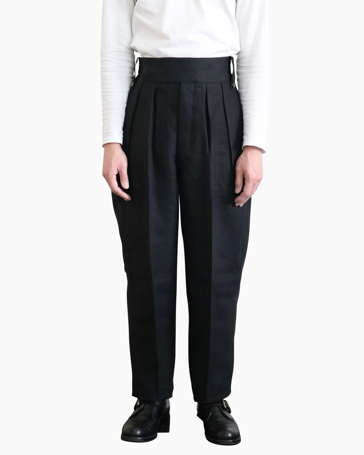 SPENCE BRYSON LINEN｜BELTLESS - Black｜NEAT