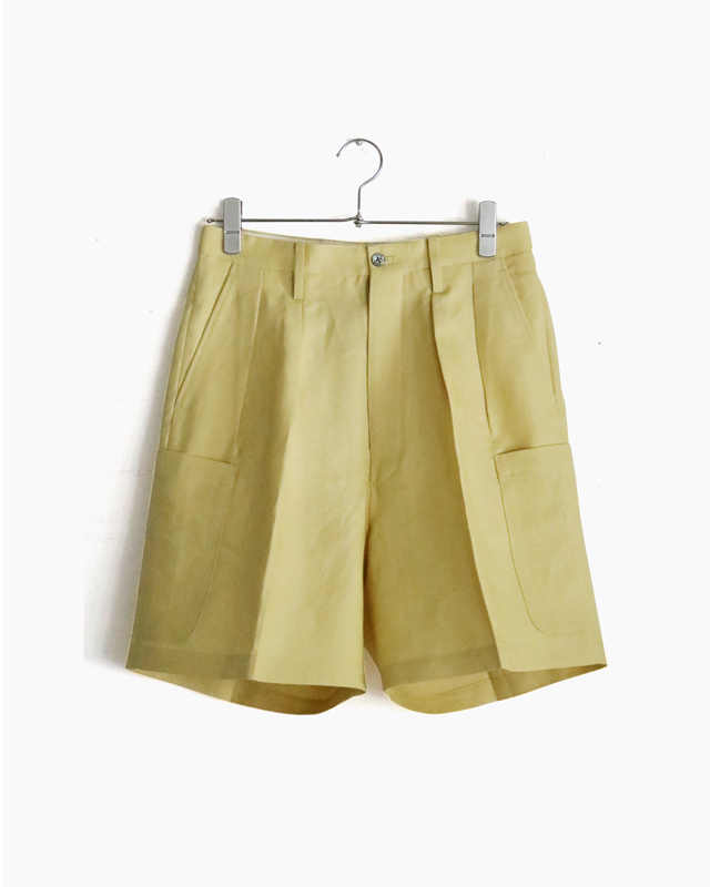 SPENCE BRYSON LINEN｜CARGO SHORTS – Yellow｜NEAT