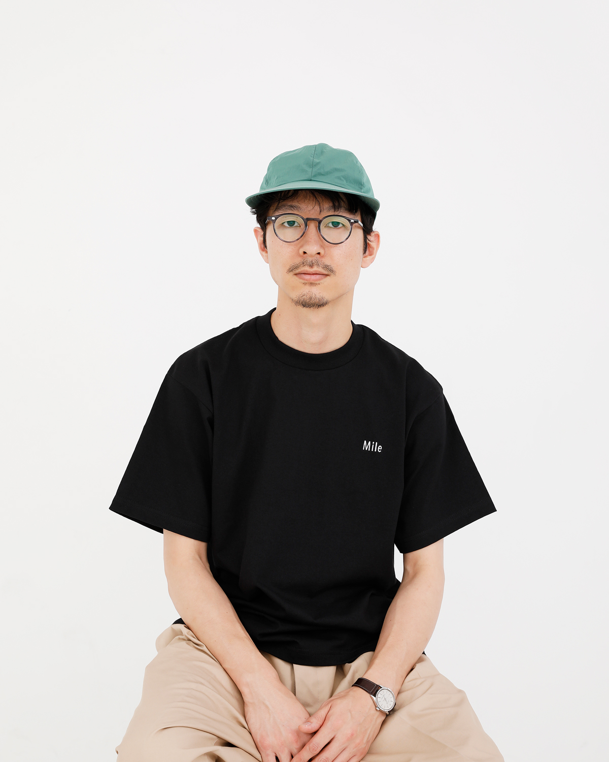 LIGHT NYLON BIG BRIM CAP - Green｜COMESANDGOES