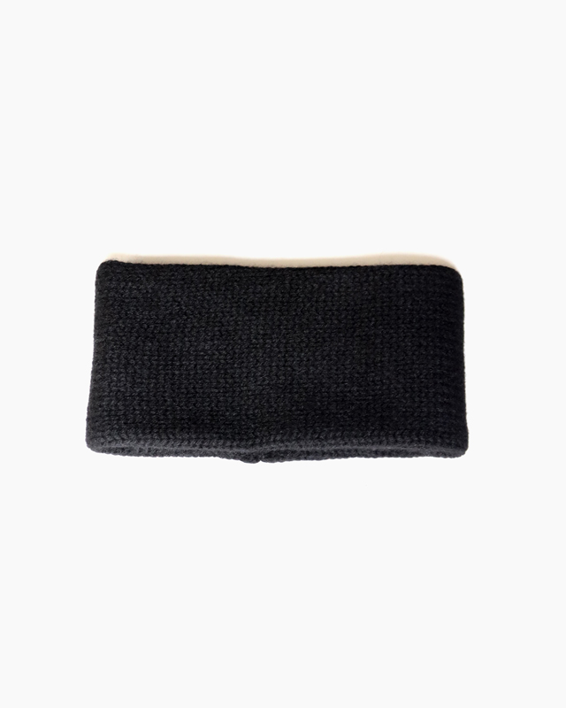 CASHMERE 100 NECK WARMER – Black｜COMESANDGOES