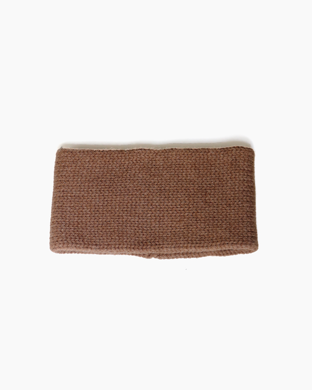 CASHMERE 100 NECK WARMER – Brown｜COMESANDGOES