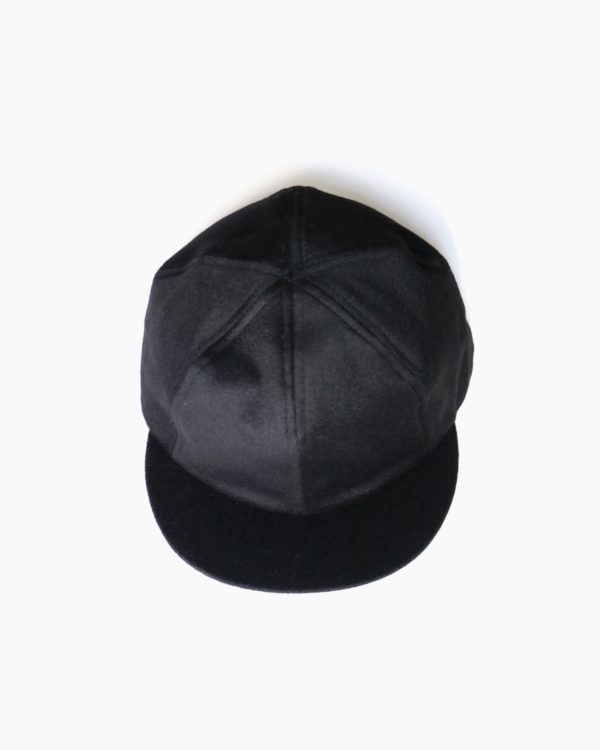 CASHMERE 100 SHORT BRIM CAP - Black｜COMESANDGOES