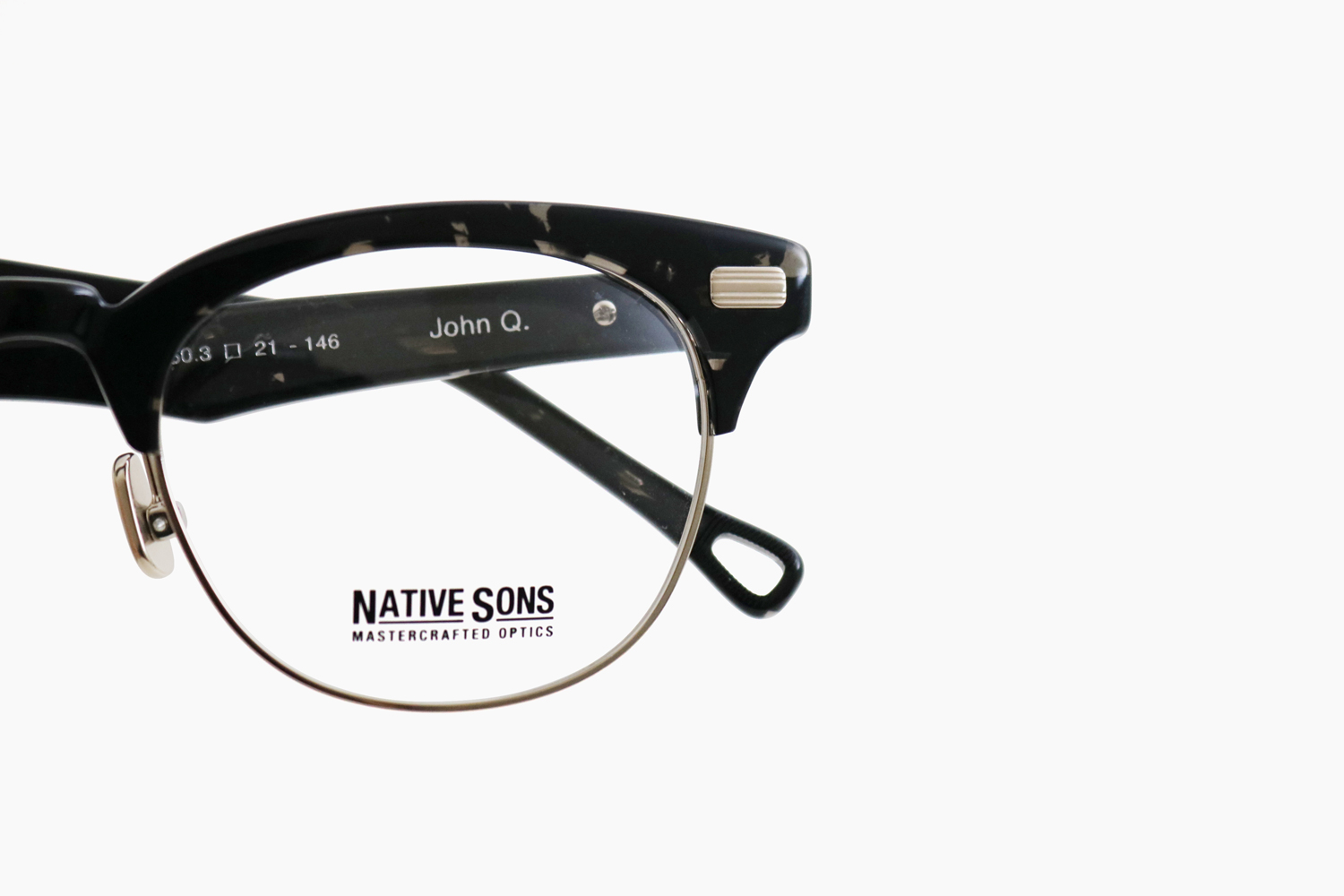 JOHN Q - Black Spazzle / White Gold｜NATIVE SONS