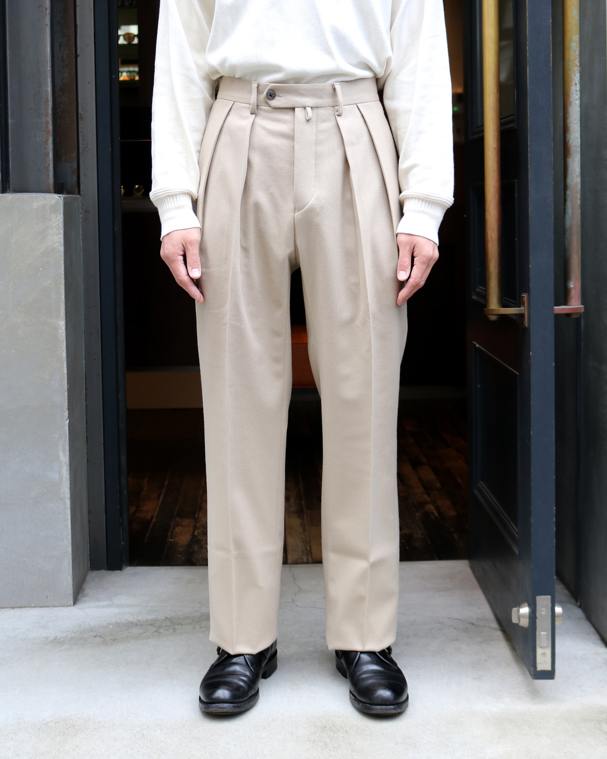 NEAT WOOL CHECK SLACKS 2019AW