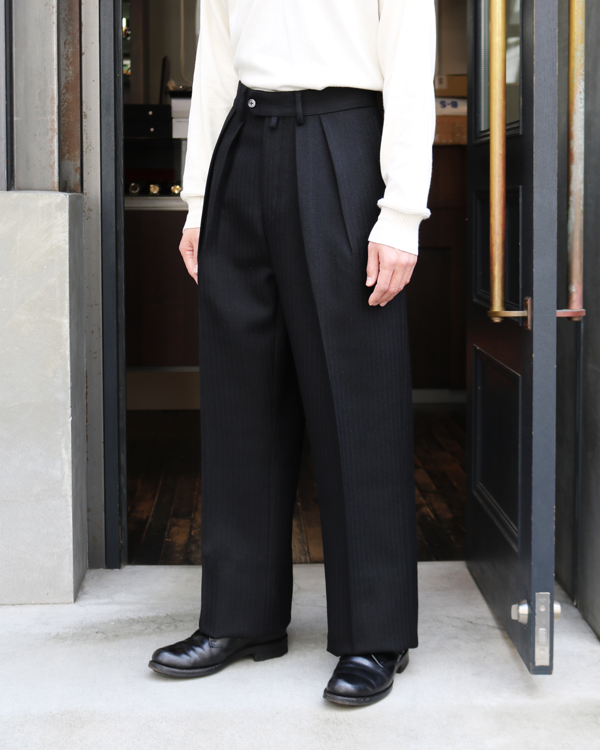 値下げ　ニート　neat fox brothers tapered パンツ