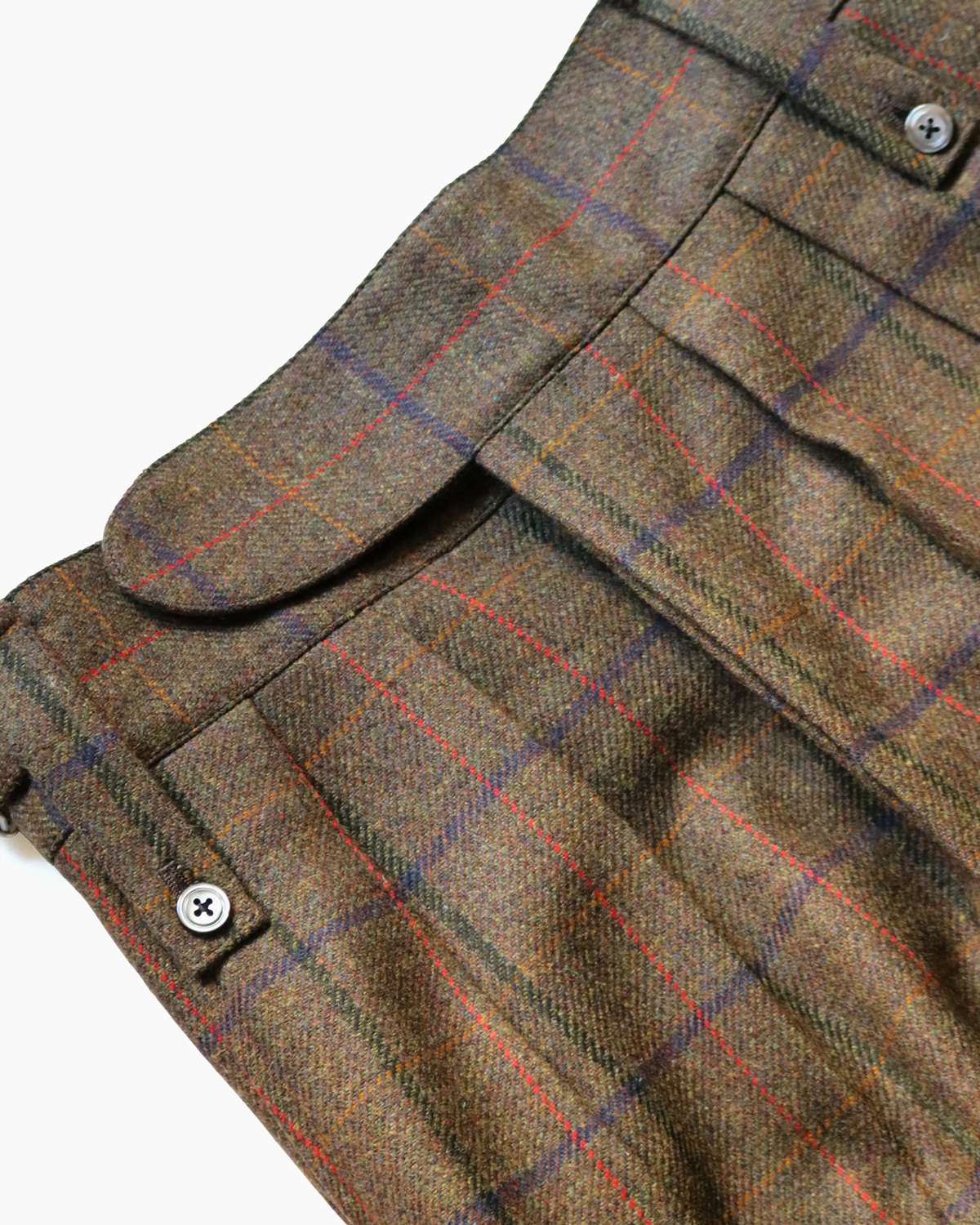 LOVAT TWEED｜BELTLESS - Olive｜NEAT