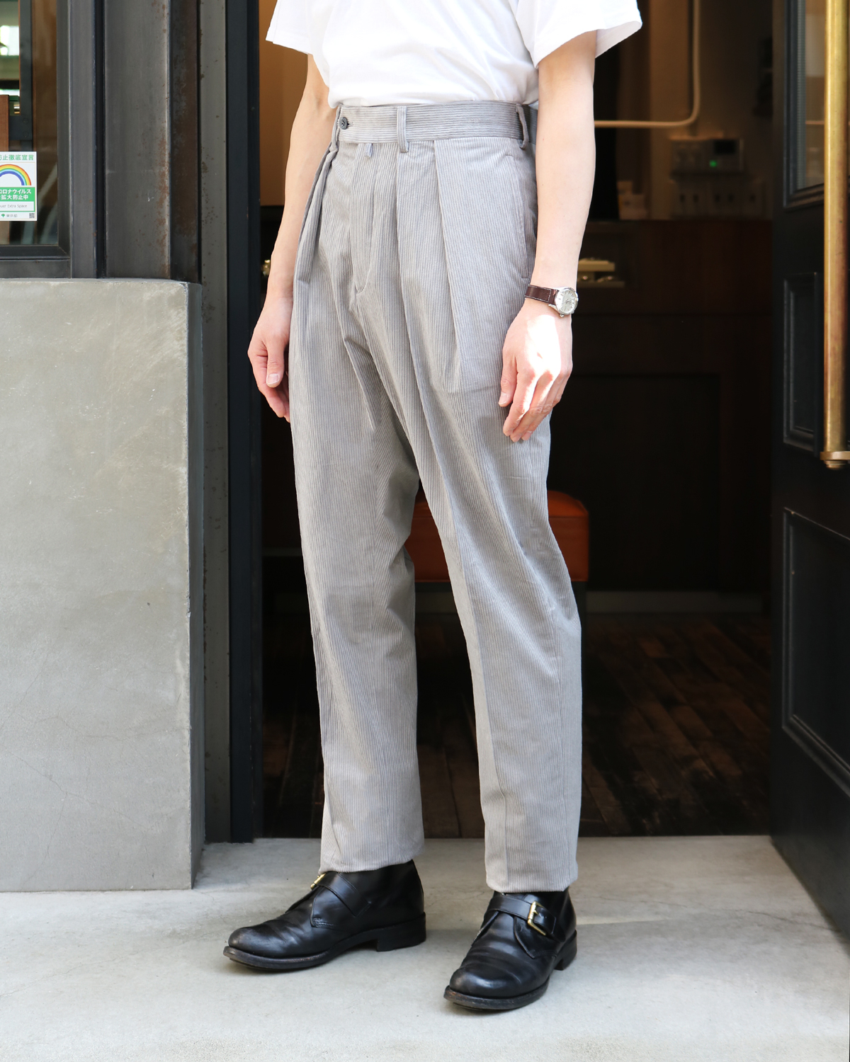 FRENCH CORDUROY｜TAPERED - Gray｜NEAT