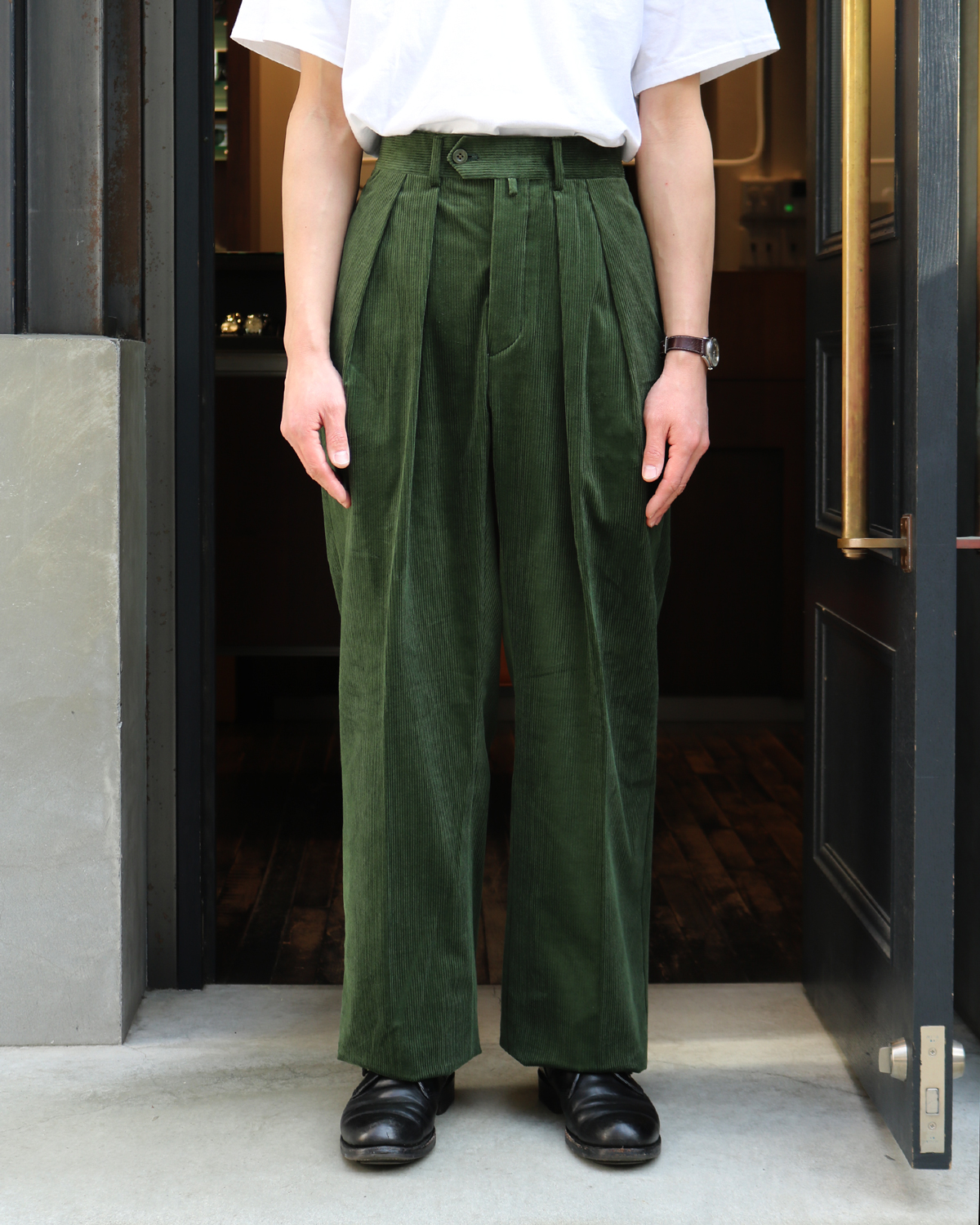 FRENCH CORDUROY｜WIDE - Green｜NEAT