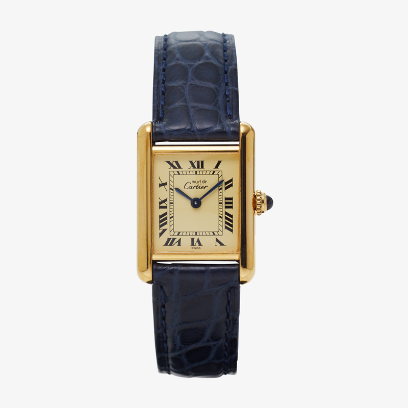 Cartier｜must de Cartier TANK SM｜Ivory Roman ＜Navy Belt＞ – 90’s｜Cartier (Vintage Watch)