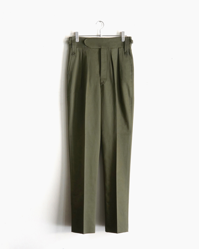 COTTON SATIN │BELTLESS – OLIVE｜NEAT