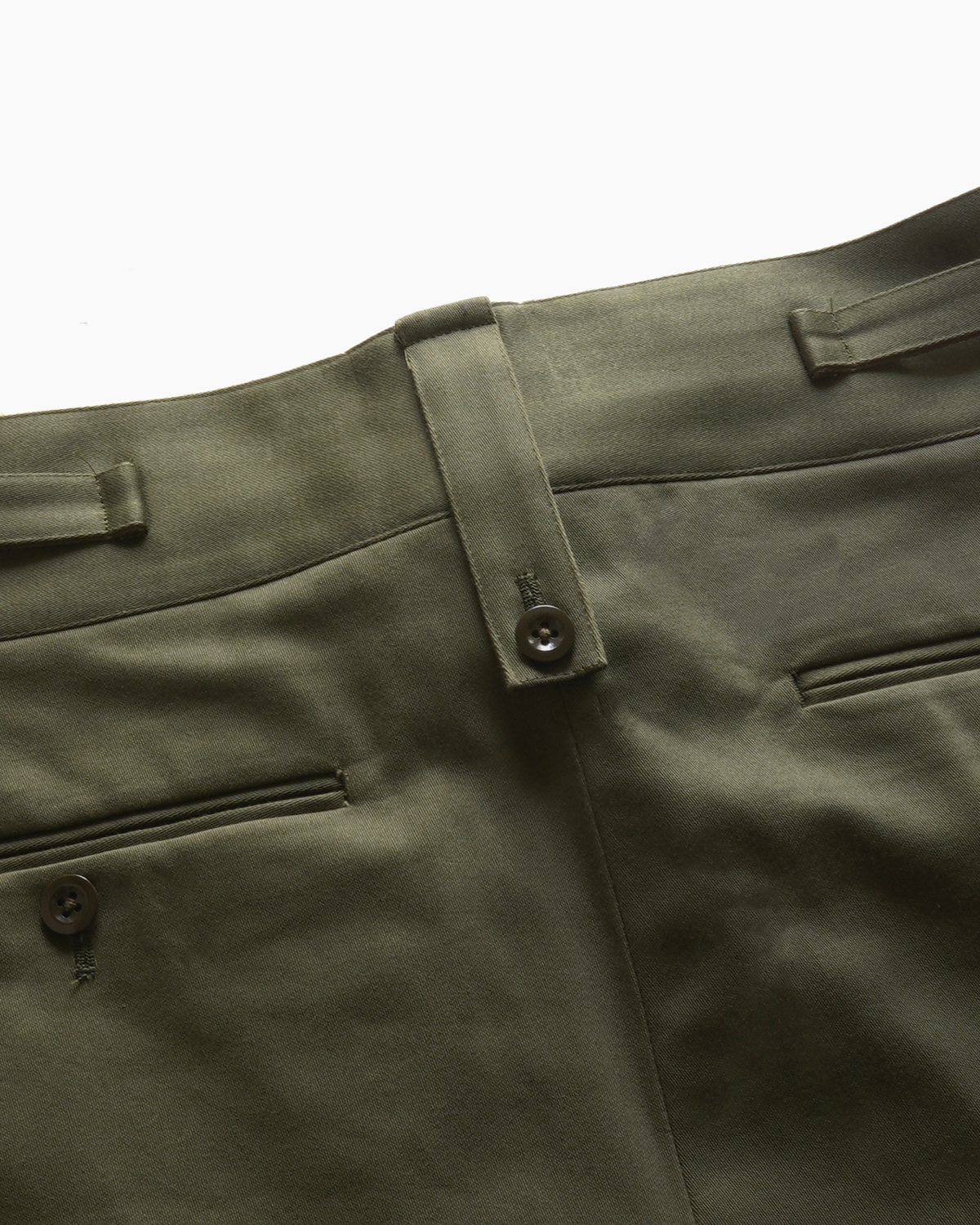 COTTON SATIN │BELTLESS - OLIVE｜NEAT