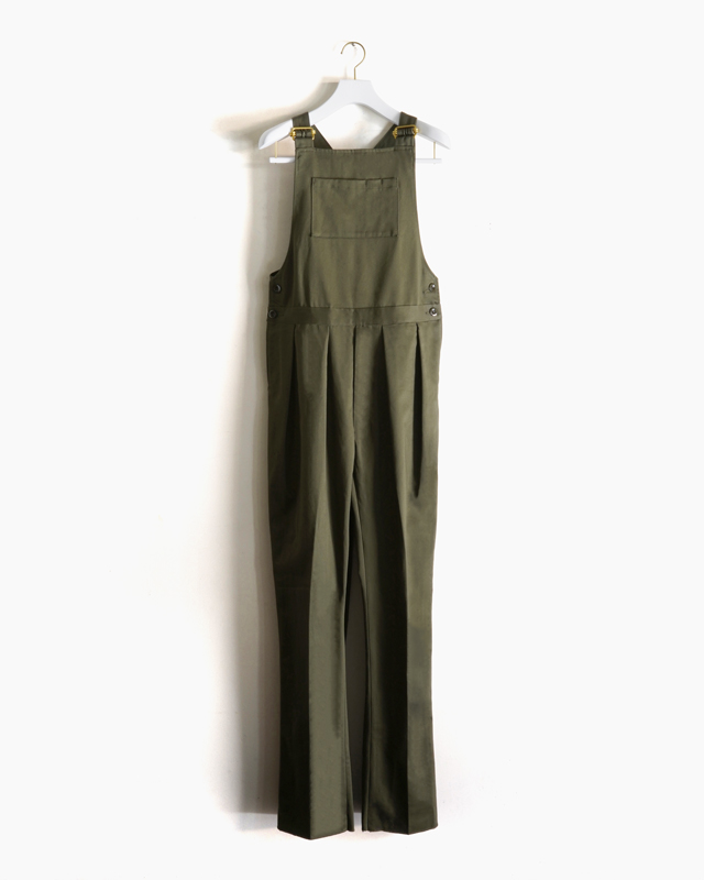 COTTON SATIN │OVERALL – OLIVE｜NEAT