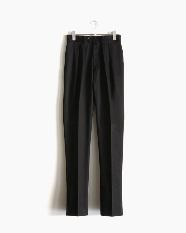 COTTON SATIN │TAPERED – BLACK｜NEAT