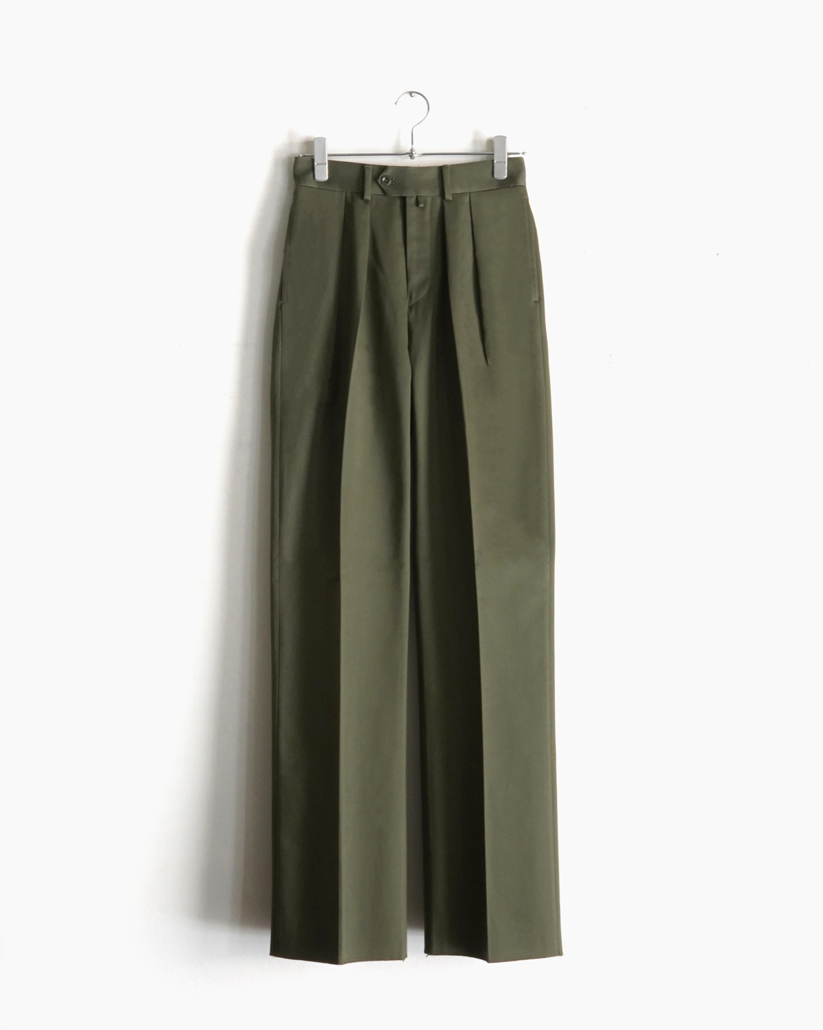 COTTON SATIN │WIDE - OLIVE｜NEAT