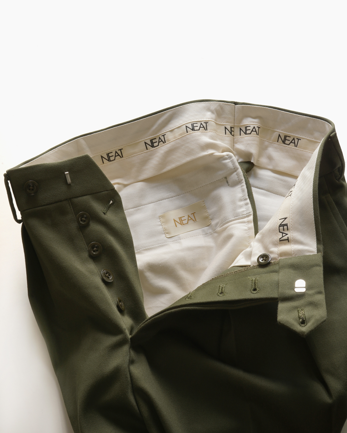 NEAT｜COTTON SATIN │WIDE - OLIVE｜PRODUCT｜Continuer Inc.｜メガネ 