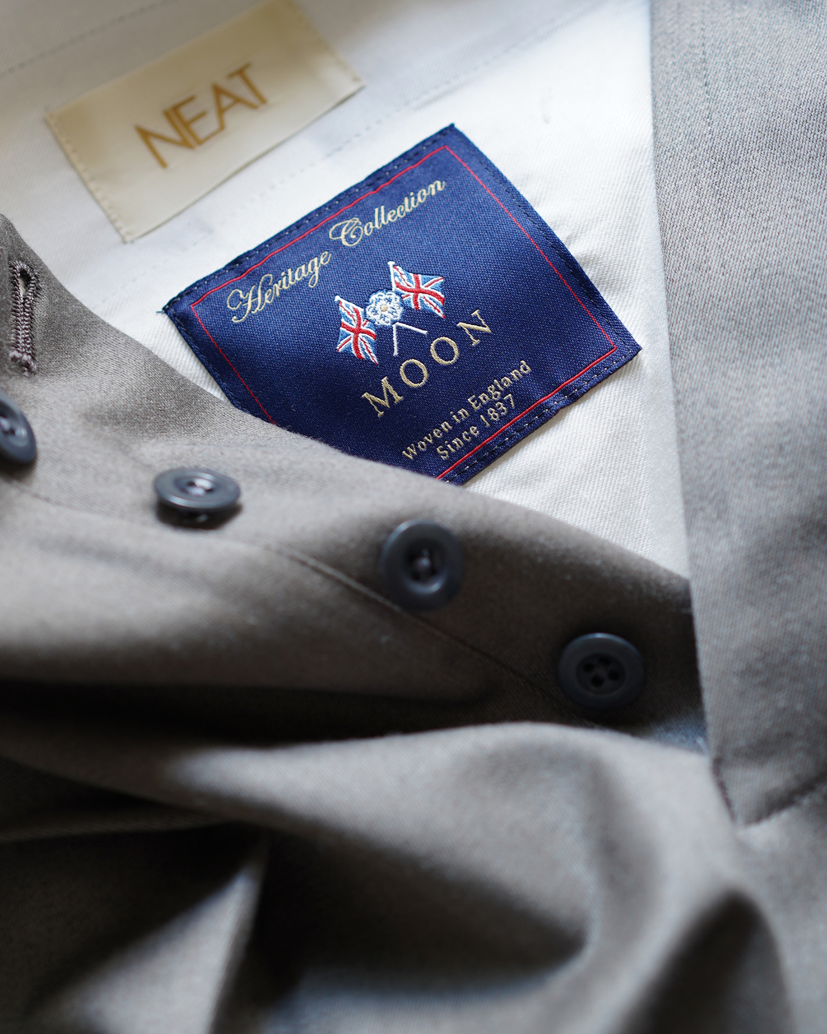 MOON SPORTING HERITAGE GABARDINE TWILL｜BELTLESS - Gray｜NEAT