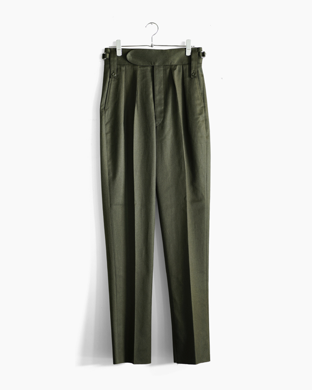 MOON SPORTING HERITAGE GABARDINE TWILL｜BELTLESS – Olive｜NEAT