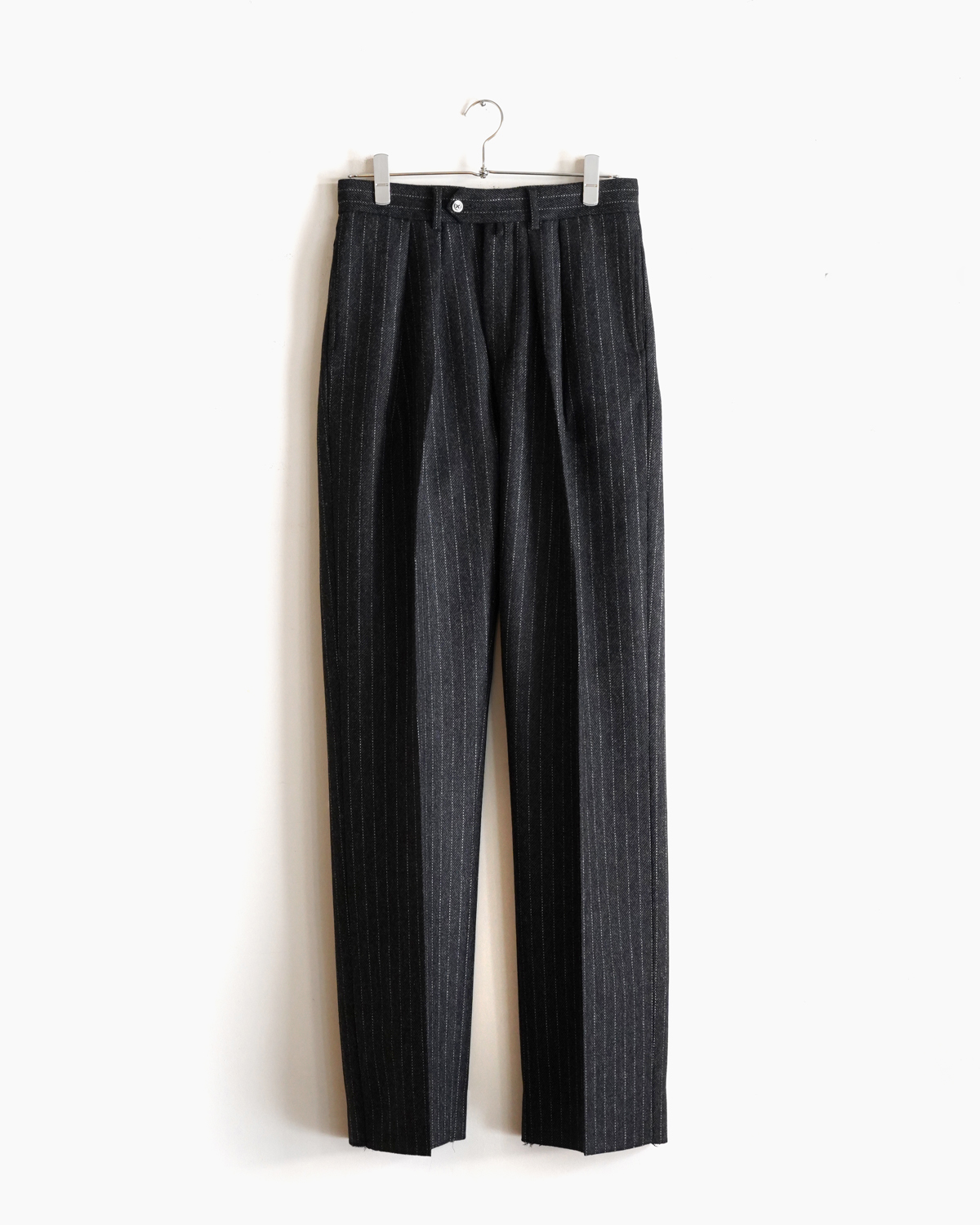 LOVAT TWEED CHALK STRIPE ｜WIDE - CHARCOAL｜NEAT