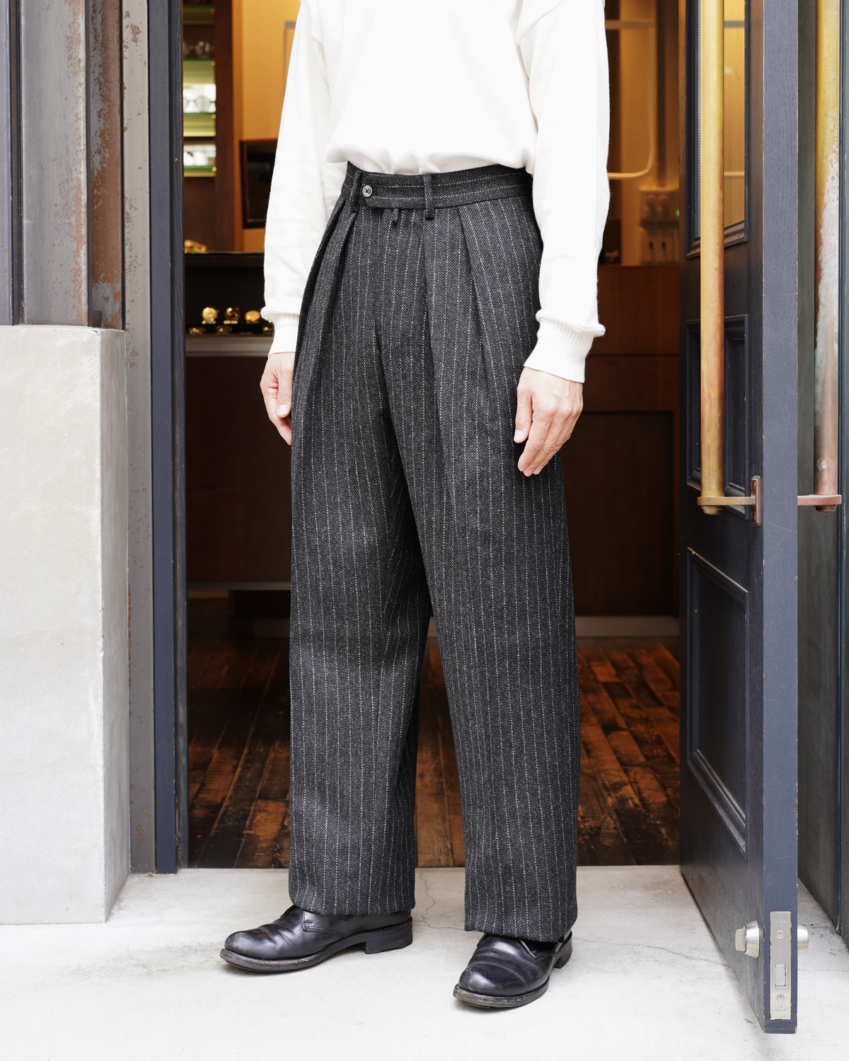 NEAT ニート LOVAT TWEED WIDE オリーブ